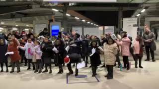 Carol Singing at Stratford Station 2024 [upl. by Airehs]