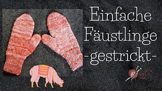 Einfache Fäustlinge  Grundmustergestrickt [upl. by Anirdua]