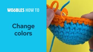 How to change colors in crochet [upl. by Asertal]