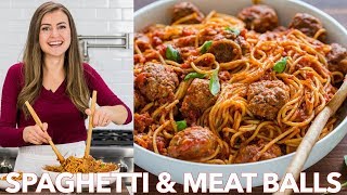 How To Make Spaghetti and Meatballs Recipe  Homemade Marinara Sauce [upl. by Havard]