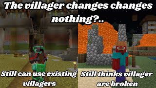 Would the villager changes actually change anything I don’t think so… [upl. by Naed477]