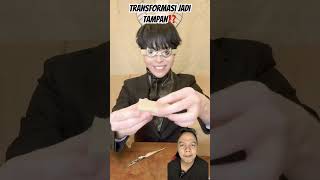 TRANSFORMASI JADI TAMPAN⁉️ funny cosplay comedy memes anime asmr marshmellow music [upl. by Abixah565]