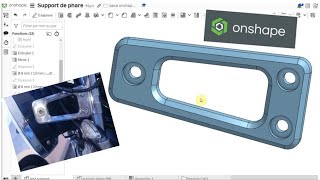 Tuto support de phare moto onshape ‐ modélisation 3D [upl. by Enyaz]