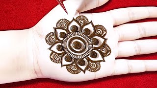 Stylish Gol Tikki Mehndi Design New  Easy Arabic Mehndi Design  Simple Henna Mehndi Design [upl. by Ireva524]