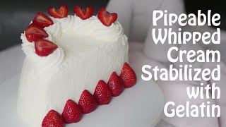 Stabilized Whipped Cream with Gelatin 2 minute tutorial [upl. by Fannie18]