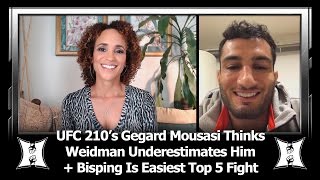 UFC 210’s Gegard Mousasi Thinks Weidman Underestimates Him Bisping Is Weakest Fighter In MW Top 5 [upl. by Llenrev]