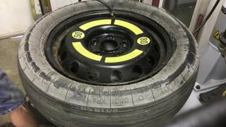 Space saver spare tire inflation [upl. by Noyes]