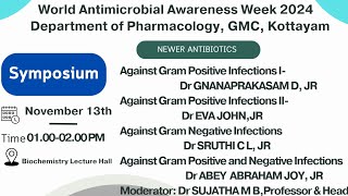 World Antimicrobial Awareness Week 2024PG Symposium on Newer Antibiotics [upl. by Riatsala]