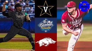 4 Vanderbilt vs 1 Arkansas  SEC Tournament Winners Bracket  2021 College Baseball Highlights [upl. by Ymorej]