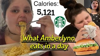 Amberlynn eats 5121 calories in 1 day  What I Ate Today [upl. by Lachlan]