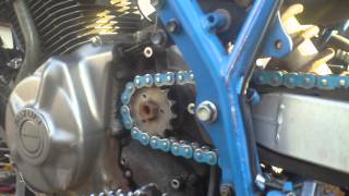 Suzuki DR650 front sprocket retainer replacement [upl. by Ayatahs]