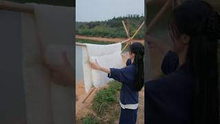 05Making a silk quilt～ diy wintermelon farmlife chineseculture ancientmethod silk [upl. by Leachim464]