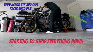 1999 Honda VTR 250 cafe racer build PT 5 caferacer caferacerbuild [upl. by Mittel131]