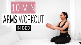 ARMS WORKOUT IN BED  fat burn at home [upl. by Bili396]