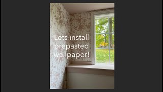 How to hang prepasted wallpaper [upl. by Anoval51]