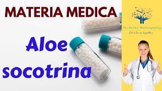 Materia medica  How to select Aloe socotrina in Homeopathy [upl. by Hilten168]