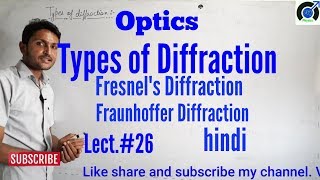 Fresnel and frunhofer diffraction [upl. by Fifine]