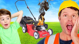 Lawn mower Garbage Truck Blippi Toy Fire Trucks for Kids Video  min min playtime [upl. by Eelyme]