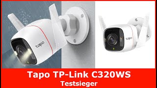 TP Link Tapo C320WS WLAN Kamera im Test Vergleich 2024 🥇 Gute und günstige IP Außenkamera für 30€ [upl. by Nauqas]