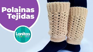 ❄ CALENTADORES o POLAINAS de lana tejidas a crochet paso a paso  Lanitas y Colores 👀 [upl. by Aved]