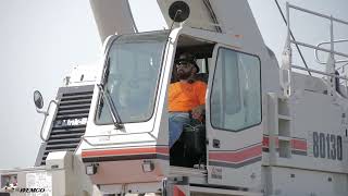 McNary Dam Derrick Crane Install 092024 [upl. by Marci]