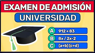 EXAMEN DE ADMISIÓN PARA LA UNIVERSIDAD 2024✅ MATEMÁTICAS EXAMEN UNIVERSIDAD [upl. by Tiossem]