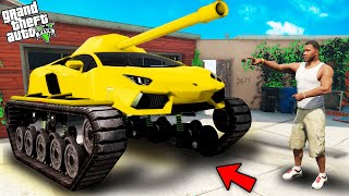 GTA 5  Franklin Stealing The Most Expensive Supercar Tank GTA 5 Mods [upl. by Isleana]