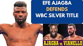 NIGERIAN EFE AJAGBA DEFENDS WBC HEAVYWEIGHT SILVER TITLEefeajagba heavyweightboxing [upl. by Rind]