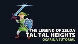 The Legend of Zelda Links Awakening  Tal Tal Heights  Ocarina tutorial  tabs [upl. by Kailey259]