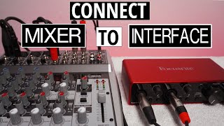 Connect Mixer To Audio Interface For Recording [upl. by Jedlicka]