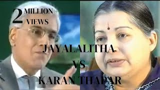 Jayalalithas Bold Speech against a reporter Karan Thapar [upl. by Aihsela641]