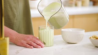 Pistachio Matcha Milk Recipe  Nama M1 PlantBased Milk Maker [upl. by Ennagroeg633]