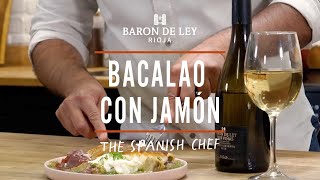 Bacalao con Jamón  Panfried cod with ham  Barón de Ley  The Spanish Chef [upl. by Aihseuqal]