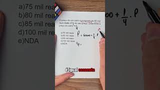 Questão de interpretação de texto em Matemática carro equação [upl. by Refotsirhc]