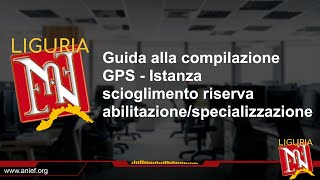 GPS  Compilazione Istanza scioglimento riserva abilitazione o specializzazione  GUIDE ANIEF [upl. by Budde]