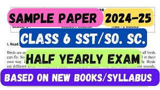 CLASS 6 SST HALF YEARLY EXAM QUESTION PAPER 202425  halfyearlyquestionpaper class6sst kvs [upl. by Bultman]