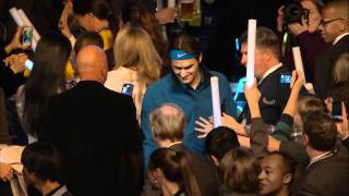 Roger Federer Intro at BNP Paribas Showdown [upl. by Ruthy]