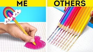 CRAZIEST SCHOOL HACKS TO BECOME POPULAR  Genius DIY School And Creative Girly Tricks By 123 GO [upl. by Nerok]