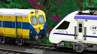 VANDE BHARAT COUPLING ICF MEMU EXPRESS  BUMPY RAILROAD  Train Simulator  Railwork  NTG GAMING [upl. by Mccall]