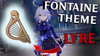 FONTAINE Theme on LYRE  Genshin Impact [upl. by Bogoch]