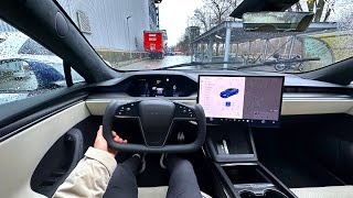 New Tesla Model S Plaid Test Drive POV 2023 [upl. by Marquez147]