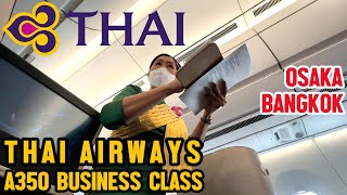 FANTÁSTICA BUSINESS CLASS DE THAI AIRWAYS  OSAKABANGKOK A350  TREN HARUKA EXPRESS HELLO KITTY [upl. by Cates]