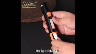 MZ M985 ZOOMABLE LED METAL TORCH4 Modes 50W Flashlight  36W COB light Torch [upl. by Ja]