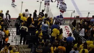 Penguins vs Rangers 2016 final seconds and handshake line [upl. by Neerod246]