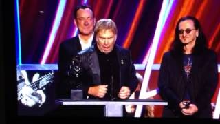 Alex Lifeson RUSH Rock amp Roll Hall of Fame Acceptance Speech [upl. by Cruce]