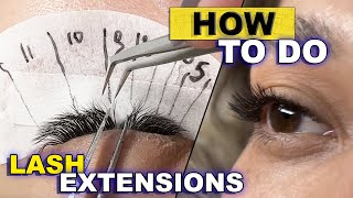 HOW TO DO LASH EXTENSIONS  2D volume lashes Step by step [upl. by Vigen858]