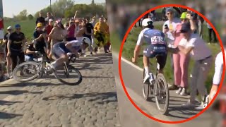 Spectator Causes INSANE Crash For Yves Lampaert [upl. by Onirotciv]