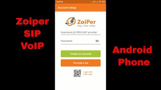 Configure Zoiper IAX SIP VOIP Softphone App with a SIP Account on Android Phone [upl. by Halueb]