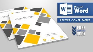 Cover Page Design for Report amp Book in MS Word 3  Free DOCX [upl. by Franklyn]