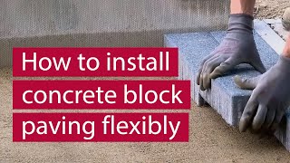 How to Install Concrete Block Paving Flexibly with a Road Base 2022  Commercial Paving  Marshalls [upl. by Aubigny]